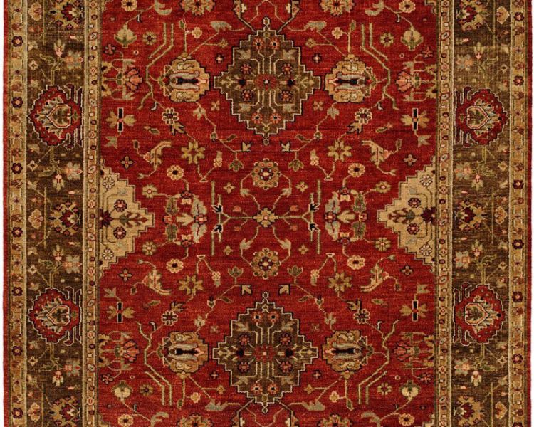 508 BG Rust/Brown dining room rug