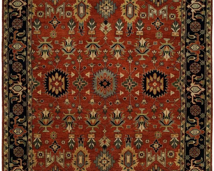 089 HR Brick / Navy Area Rugs