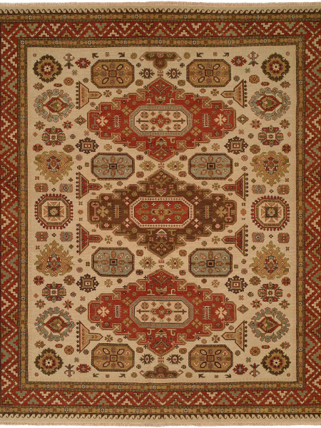 269 SU Ivory / Rust Large Area Rugs