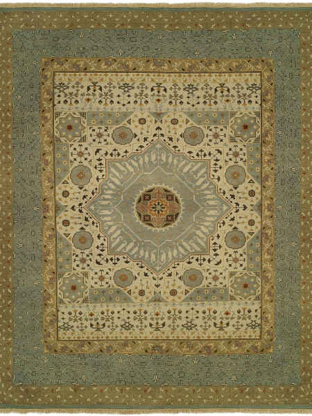 274 SU Beige / Baltic green rug