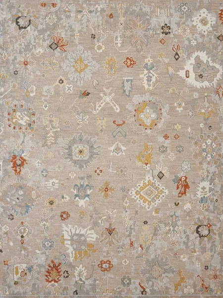 555 SU Vintage Tan Multi | Reversible rug