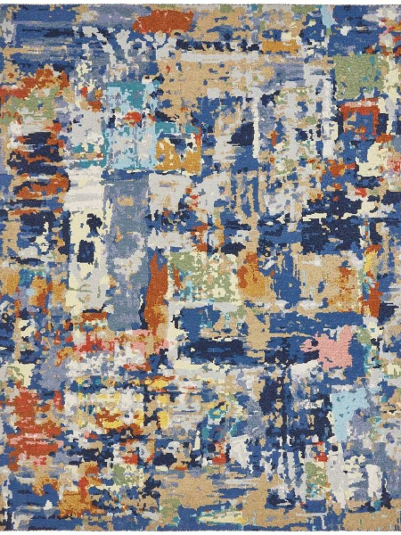 923 SU Blues Multi Mix | Modern Rugs for living room