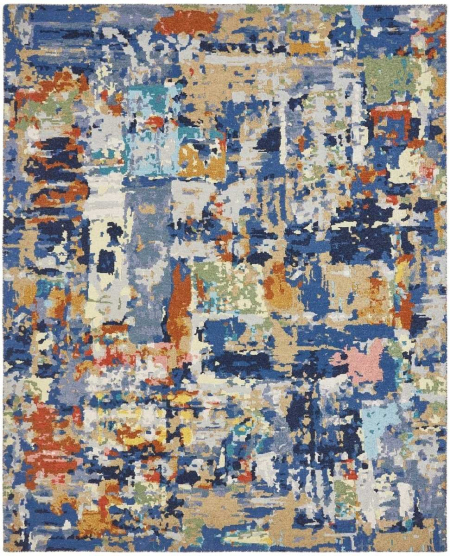 923 SU Blues Multi Mix | Modern Rugs for living room