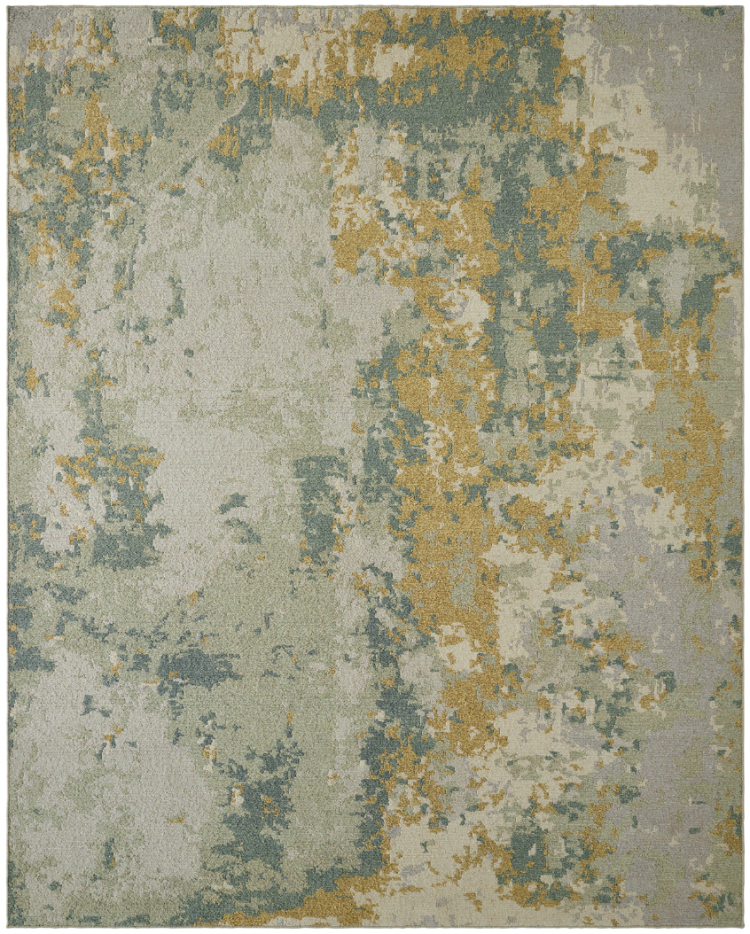 925 SU Green Tones Abstract Area Rug