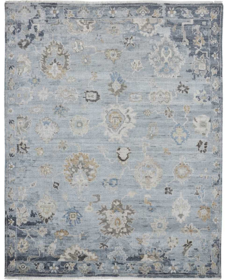 1000 AM Washed Denim Tones Area Rugs