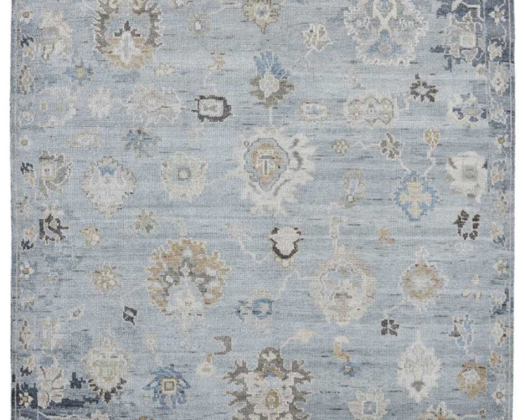 1000 AM Washed Denim Tones Area Rugs