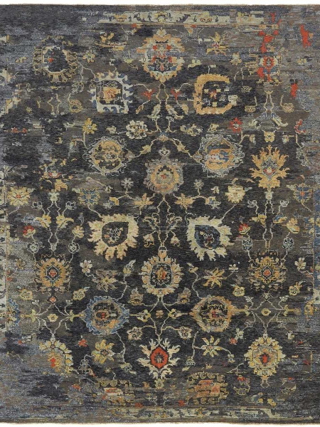 931 CR Vintage Charcoal / Multi Area Rug