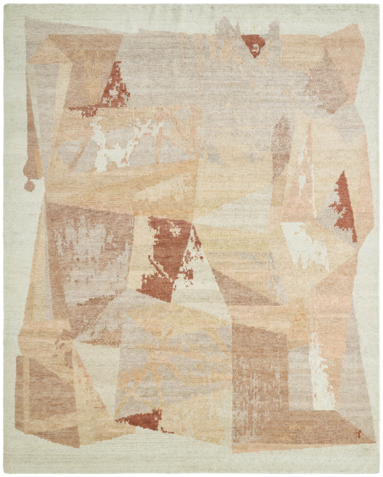 1496 HX Spice Tones/Peach Abstract Area Rug