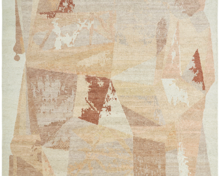 1496 HX Spice Tones/Peach Abstract Area Rug