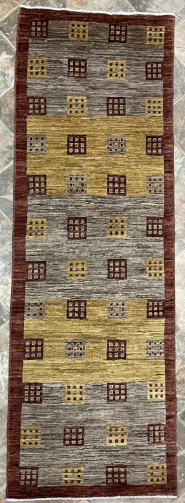 1291 Gabbeh | Wool Rug | 2.10x8.8