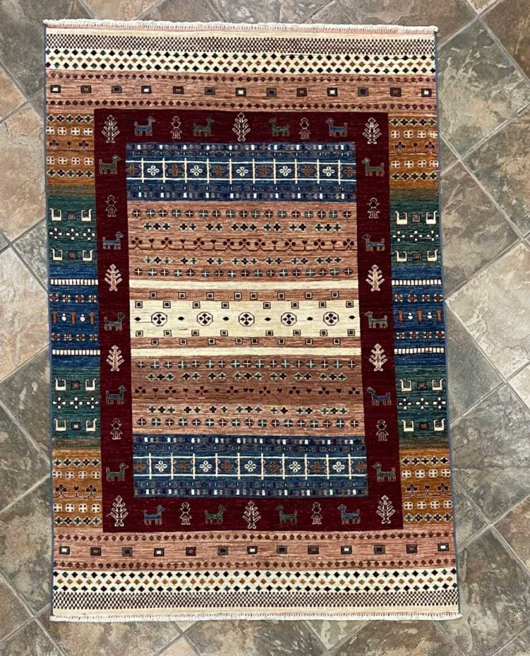 61 Nomad Gabbeh | Wool Rug | 4x6