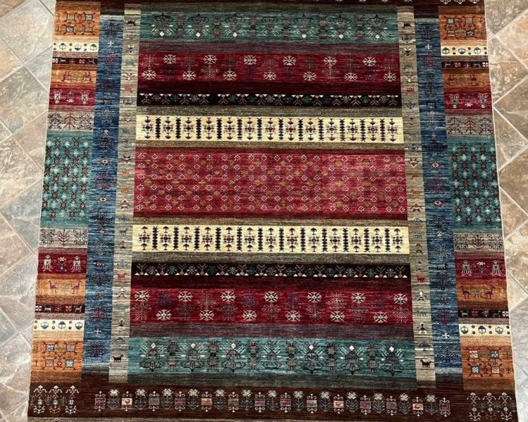 77350 Nomad Gabbeh | Wool Rug | 8.4x10.7