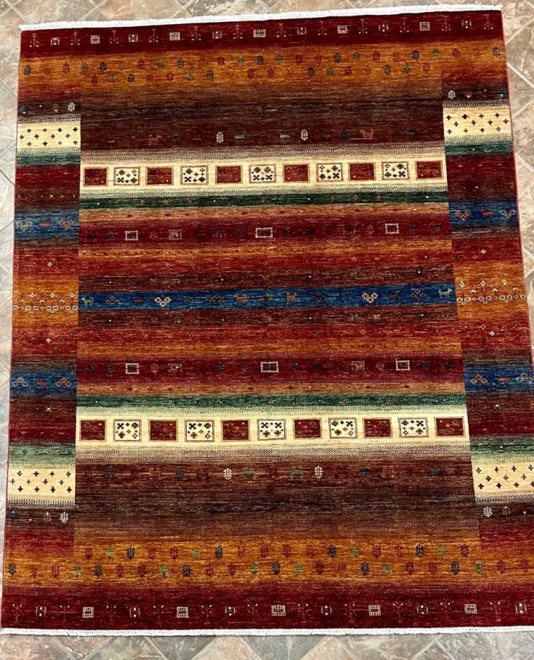 77808 Nomad Gabbeh | Wool Rug | 8.1x10.2