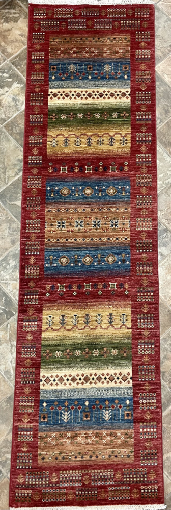 77870 Nomad Gabbeh | Wool Rug | 2.7x9.11