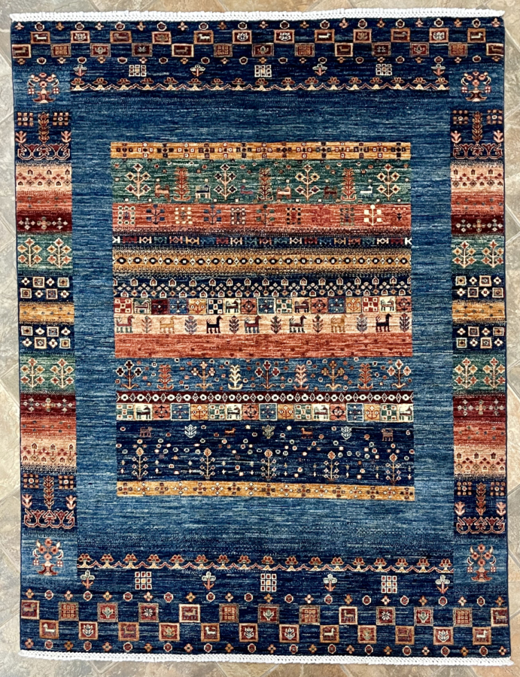 78049 Nomad Gabbeh | Wool Rug | 5x6.6