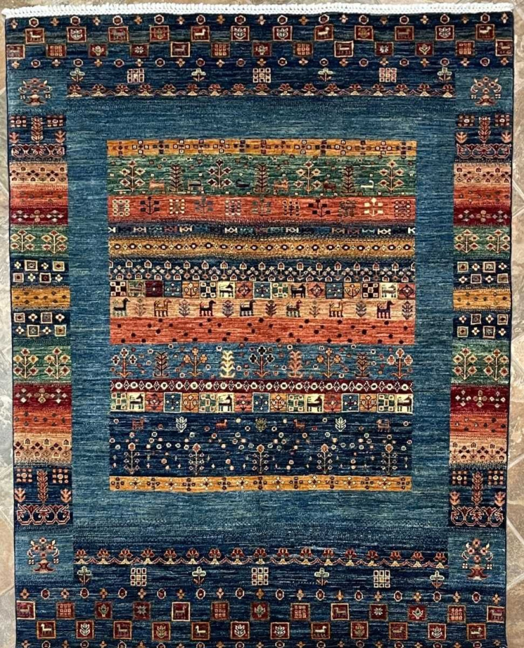 78060 Nomad Gabbeh | Wool Rug | 5.1x6.8