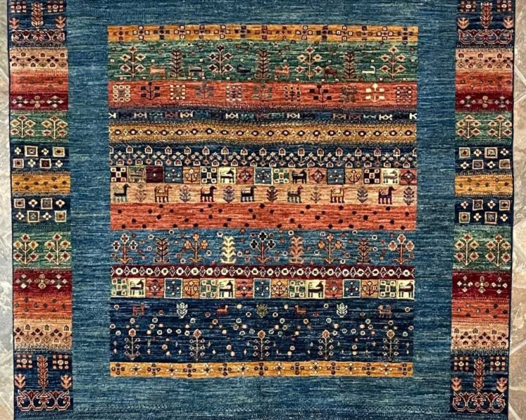 78060 Nomad Gabbeh | Wool Rug | 5.1x6.8