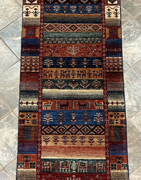 82047 Nomad Gabbeh | Wool Rug | 2.9x9.9
