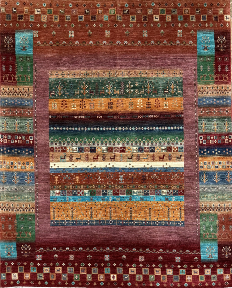 148 Nomad Gabbeh | Wool Rug | 8.2x10