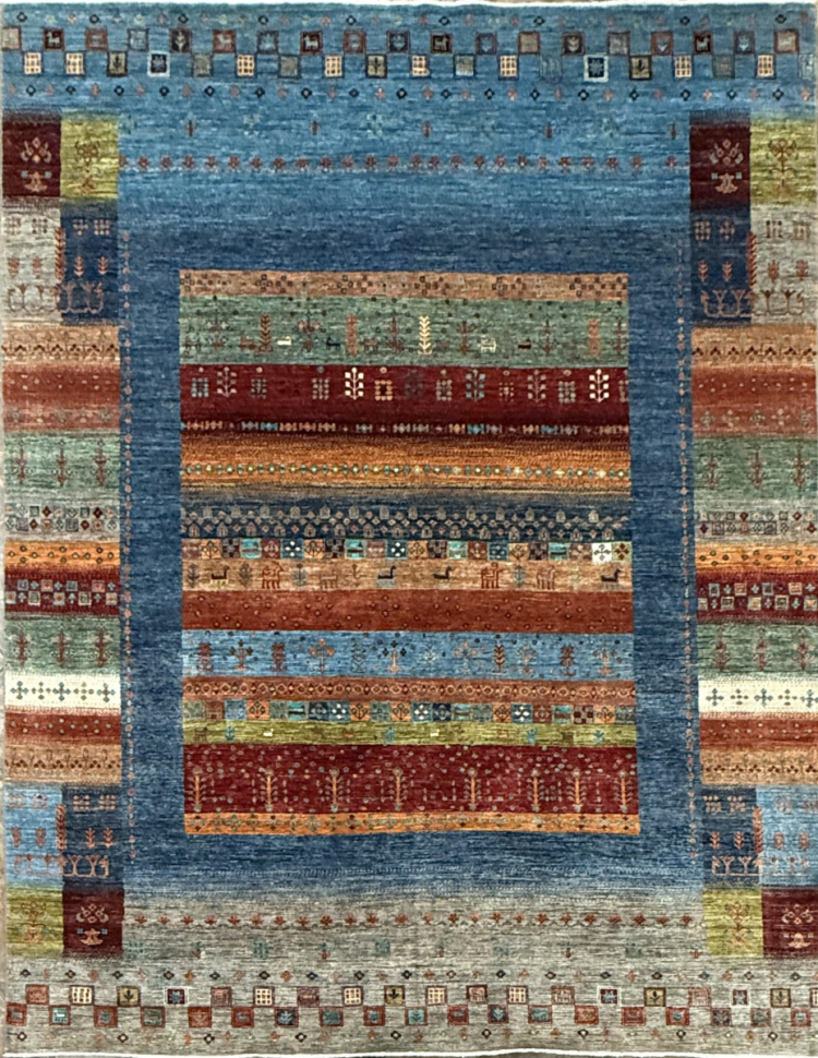 151 Nomad Gabbeh | Wool Rug | 7.11x10