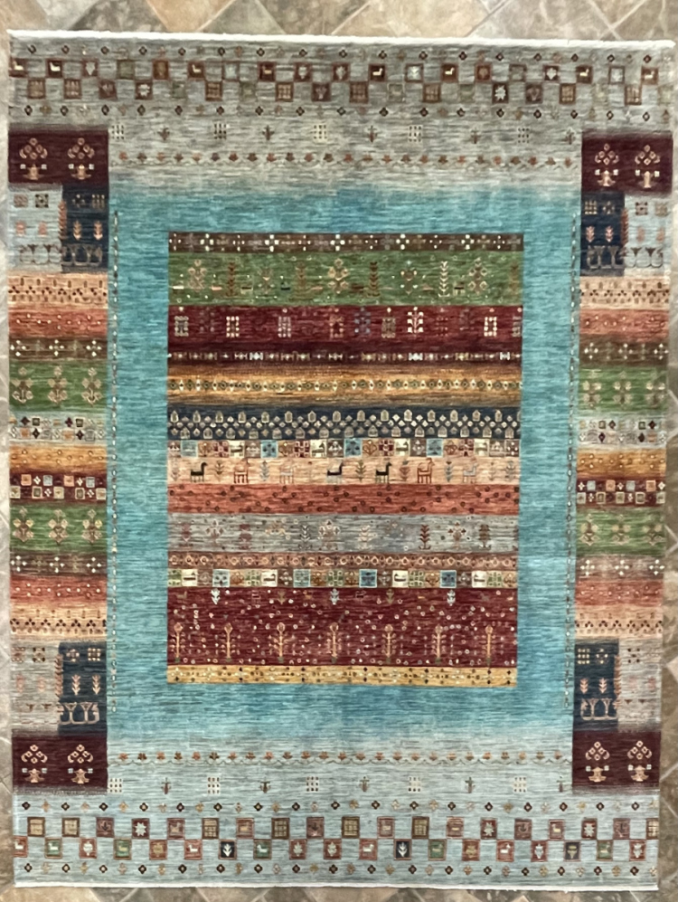 962176 Nomad Gabbeh | Wool Rug | 8.1x10