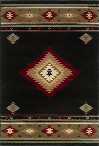 087-G Black Area Rug