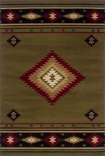 087-J Olive Green Area Rug