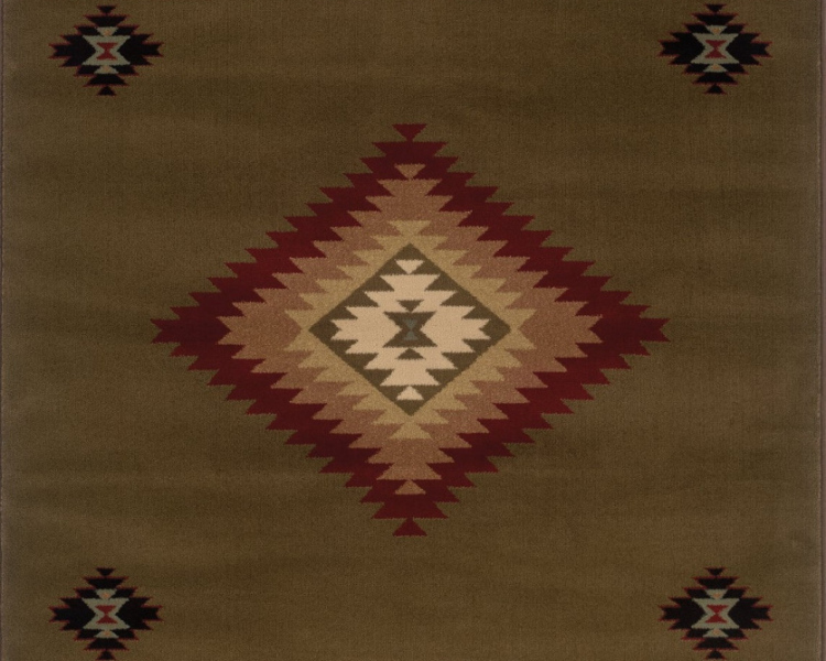 Hudson 087-J Olive Green Area Rug