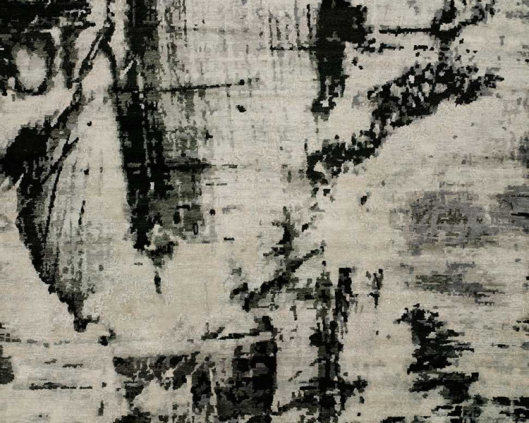 071 JN White / Ebony Area Rug