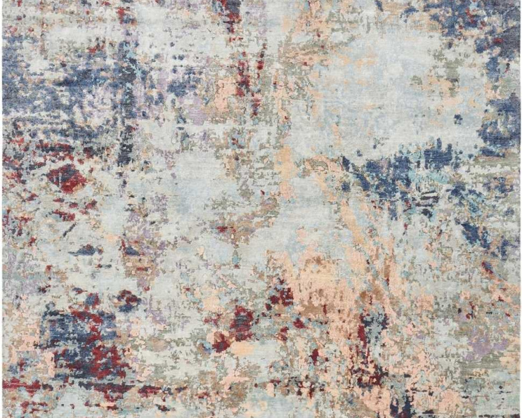 080 JN Blue Tones/Merlot Area Rug