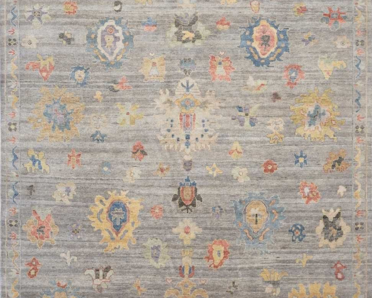 893 AA 893 Pearl Grey/Multi Area Rug