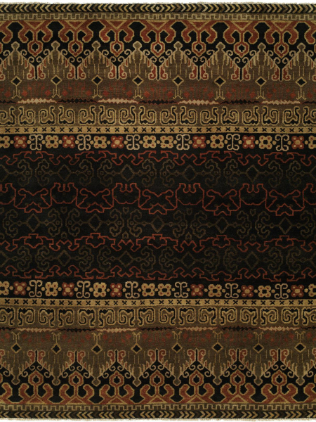 056 AN Black / Rust Tones Tucson Rug Store