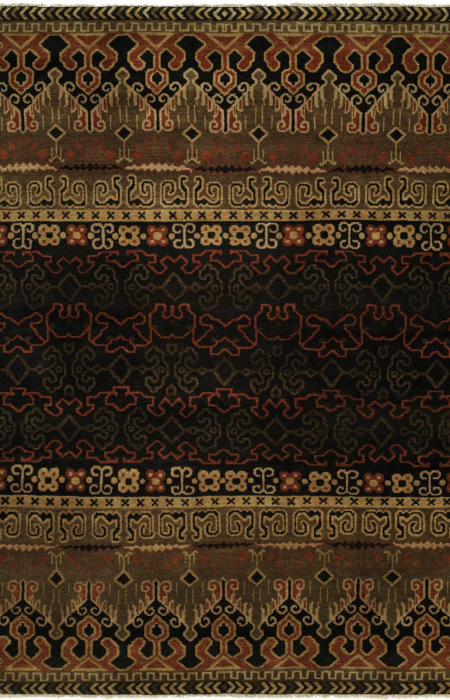 056 AN Black / Rust Tones Tucson Rug Store