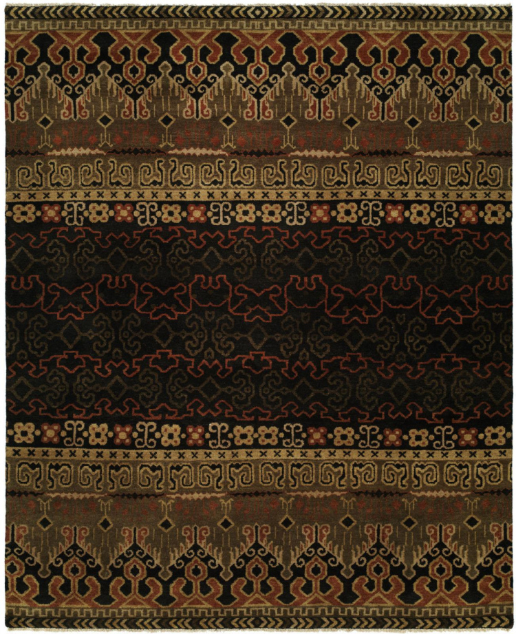 056 AN Black / Rust Tones Tucson Rug Store