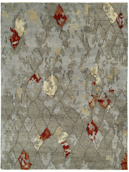 805 BR Greige/Slate Abstract | Modern Rugs for Living Room