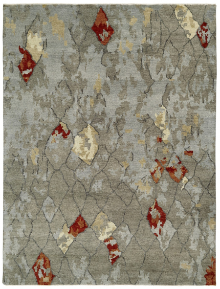 805 BR Greige/Slate Abstract | Modern Rugs for Living Room