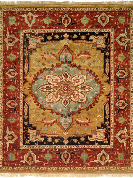 507 BG Gold/Rust Traditional Rug