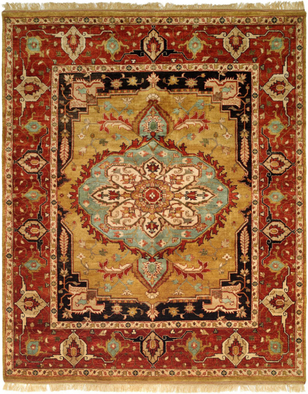 507 BG Gold/Rust Traditional Rug