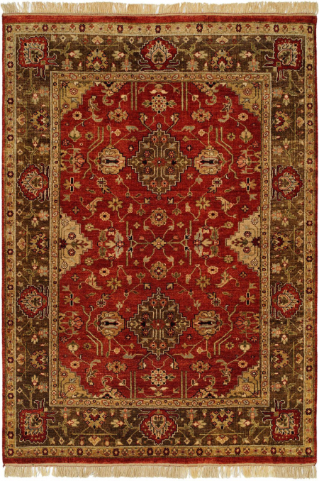 508 BG Rust/Brown dining room rug