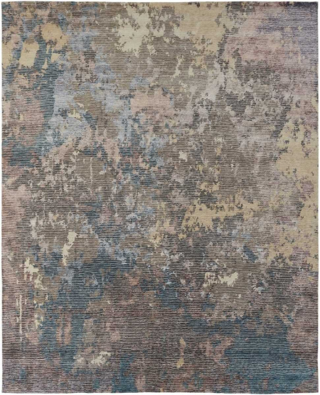 374 ER Earth Tones/Blue Area Rugs