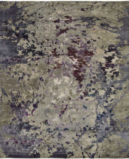 581 EQ Plum/Grey Area Rug | Saddlebrook Rugs