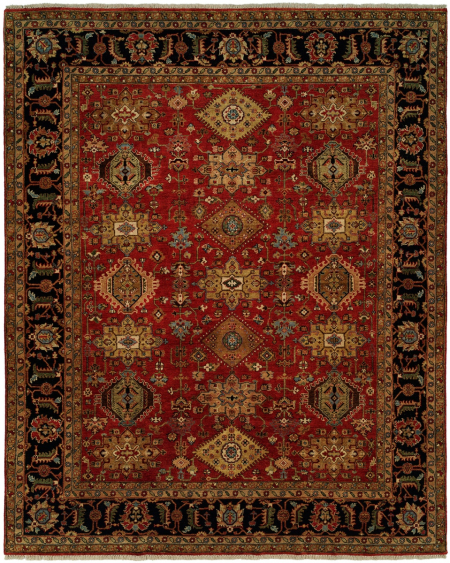 993 PH Red / Ebony Rug | 10x10 Round Rug