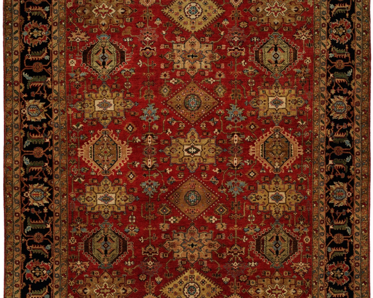 993 PH Red / Ebony Rug | 10x10 Round Rug