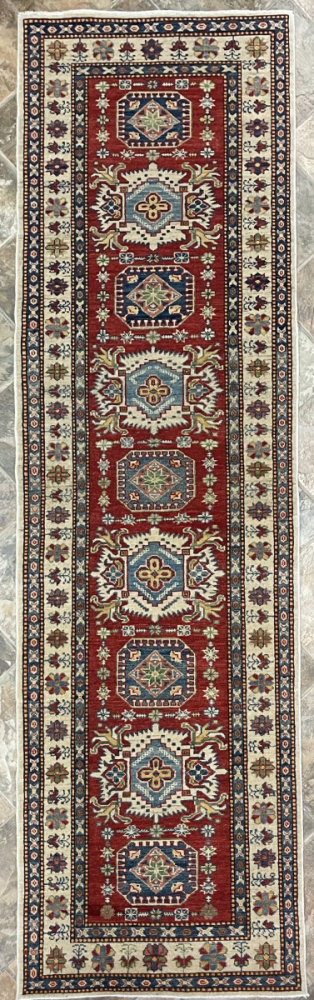 407 Kazak | Wool Rug | 2.9x9.7