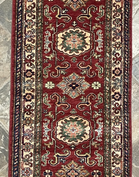 433 Kazak | Wool Rug | 1.11x5.7