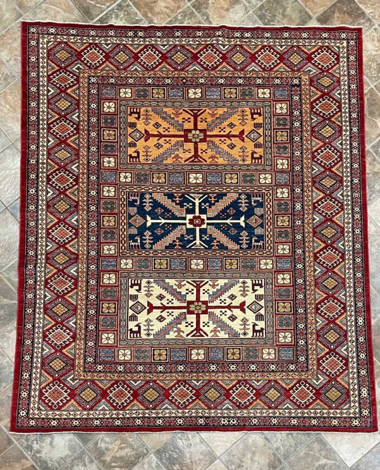 94 Sherwan Kazak | Wool Rug | 8x9.4