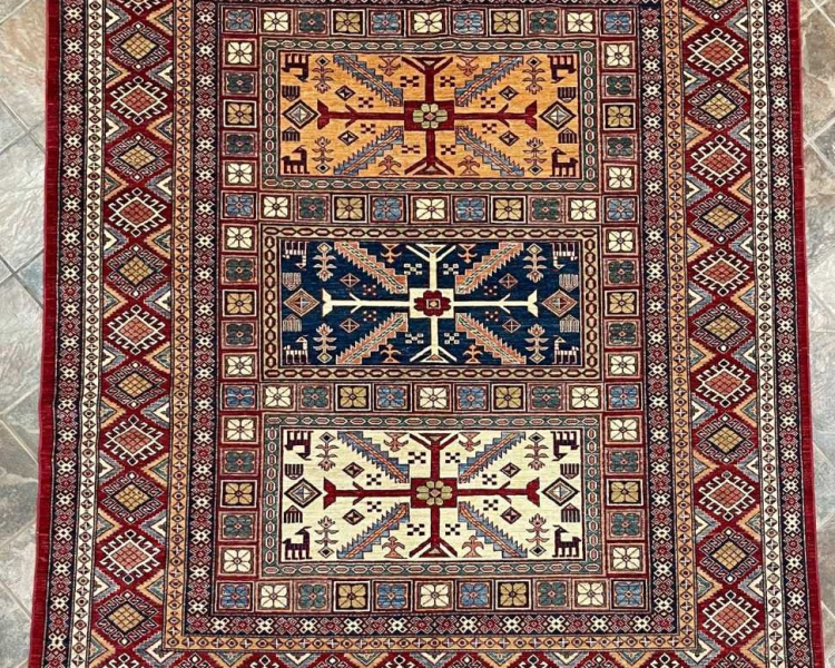 94 Sherwan Kazak | Wool Rug | 8x9.4