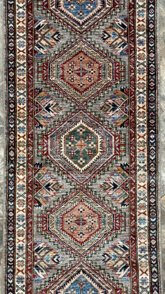 109 Super Kazak | Wool Rug | 2.7x9.6