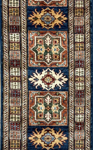 123 Super Kazak | Wool Rug | 1.11x6.1