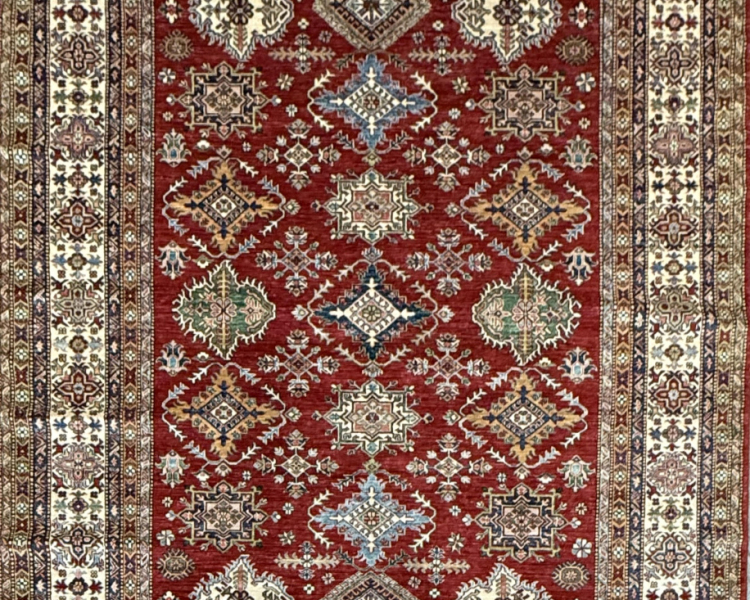 136 Super Kazak | Wool Rug | 8.1x9.11